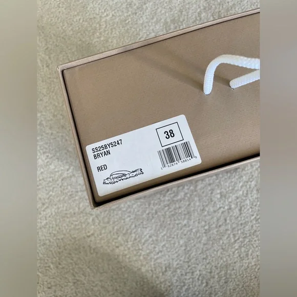 Tibi Bryan Shearling Flip Flop Red - Picture 5 of 5